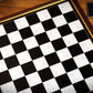 Echiquier Deluxe haut de gamme 32 cm, cadre en bois, de style pierre marbrée pour jeu d'échecs, pieds en métal