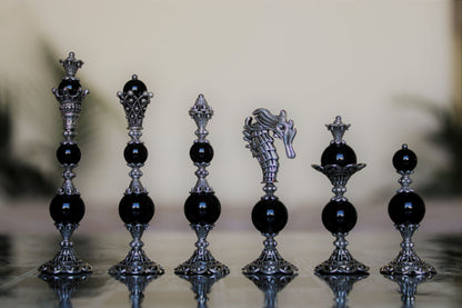 Pièces de jeu d'échecs Onyx Collection Elégance