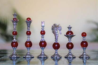 Pièces de jeu d'échecs Agate Collection Prestige