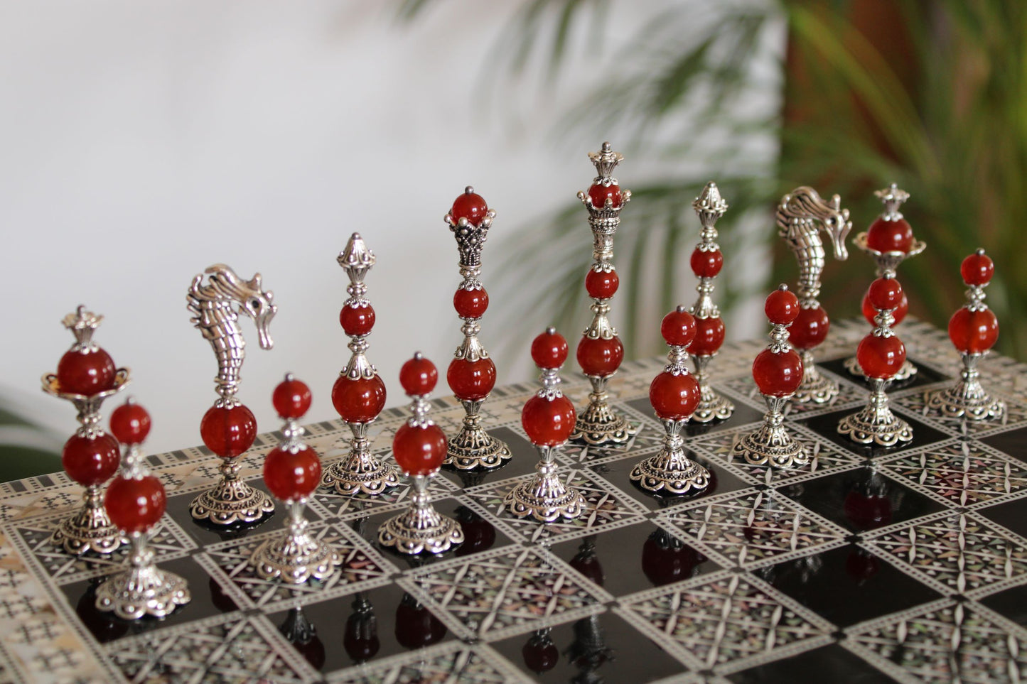 Pièces de jeu d'échecs Agate Collection Elégance