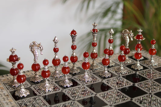 Pièces de jeu d'échecs Agate Collection Elégance