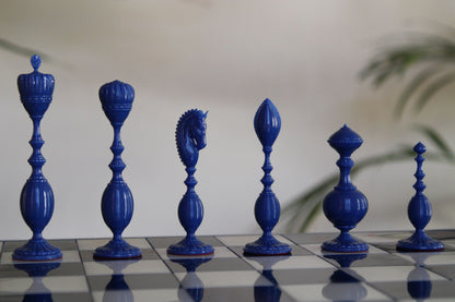 Pièces de jeu d'échecs Bleu Collection Charme