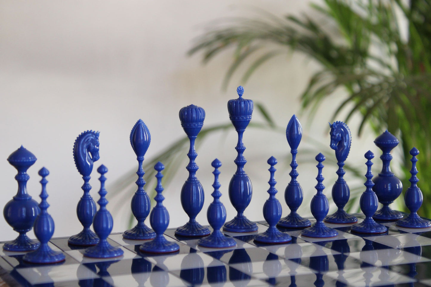 Pièces de jeu d'échecs Bleu Collection Charme