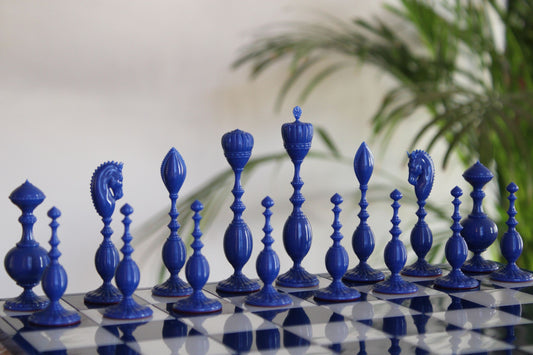 Pièces de jeu d'échecs Bleu Collection Charme