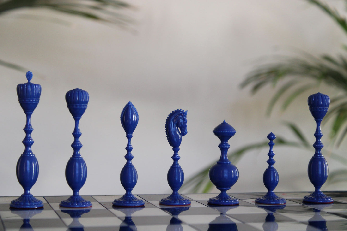 Pièces de jeu d'échecs Bleu Collection Charme