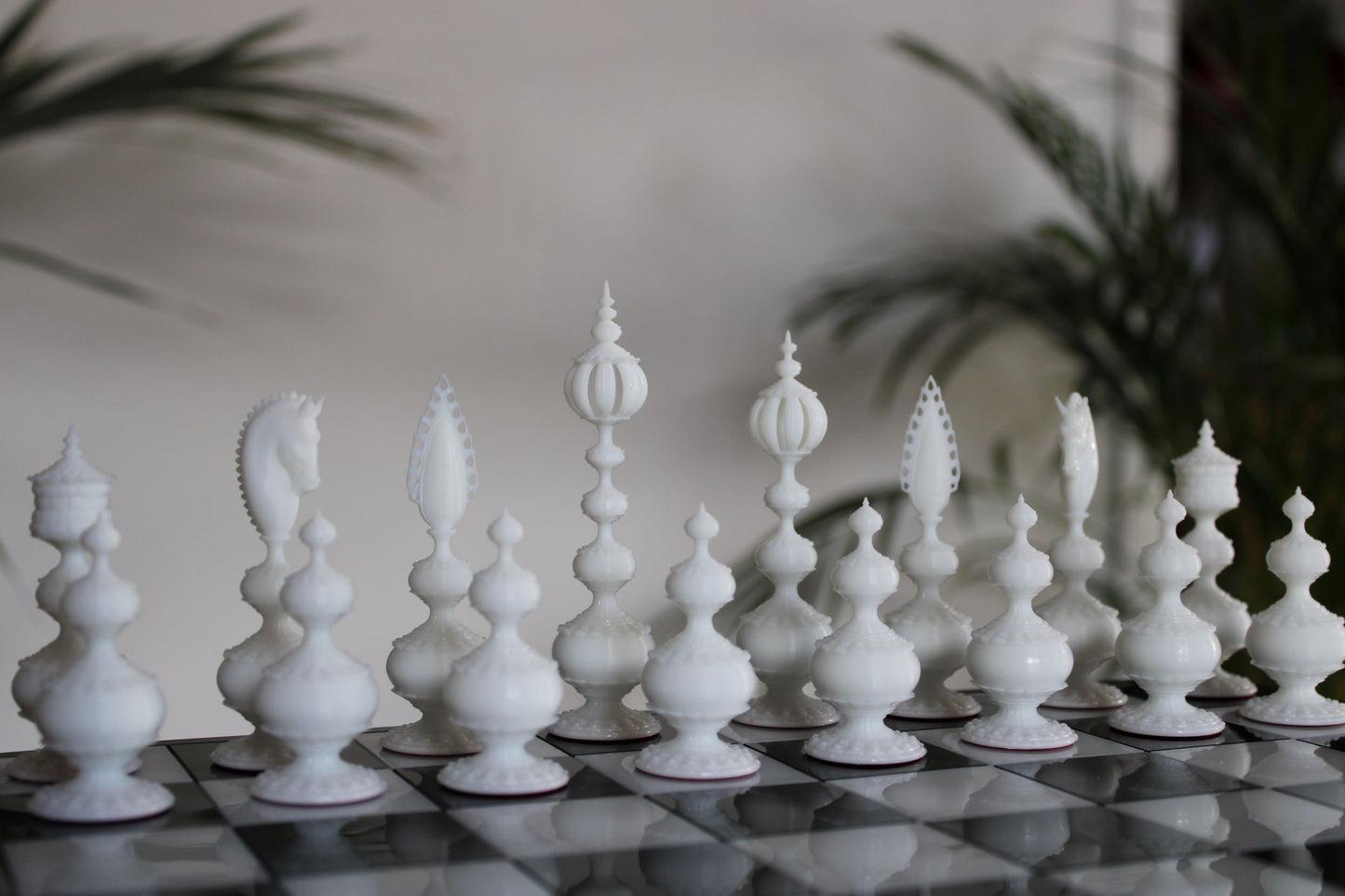 Pièces de jeu d'échecs Blanc Collection Héritage
