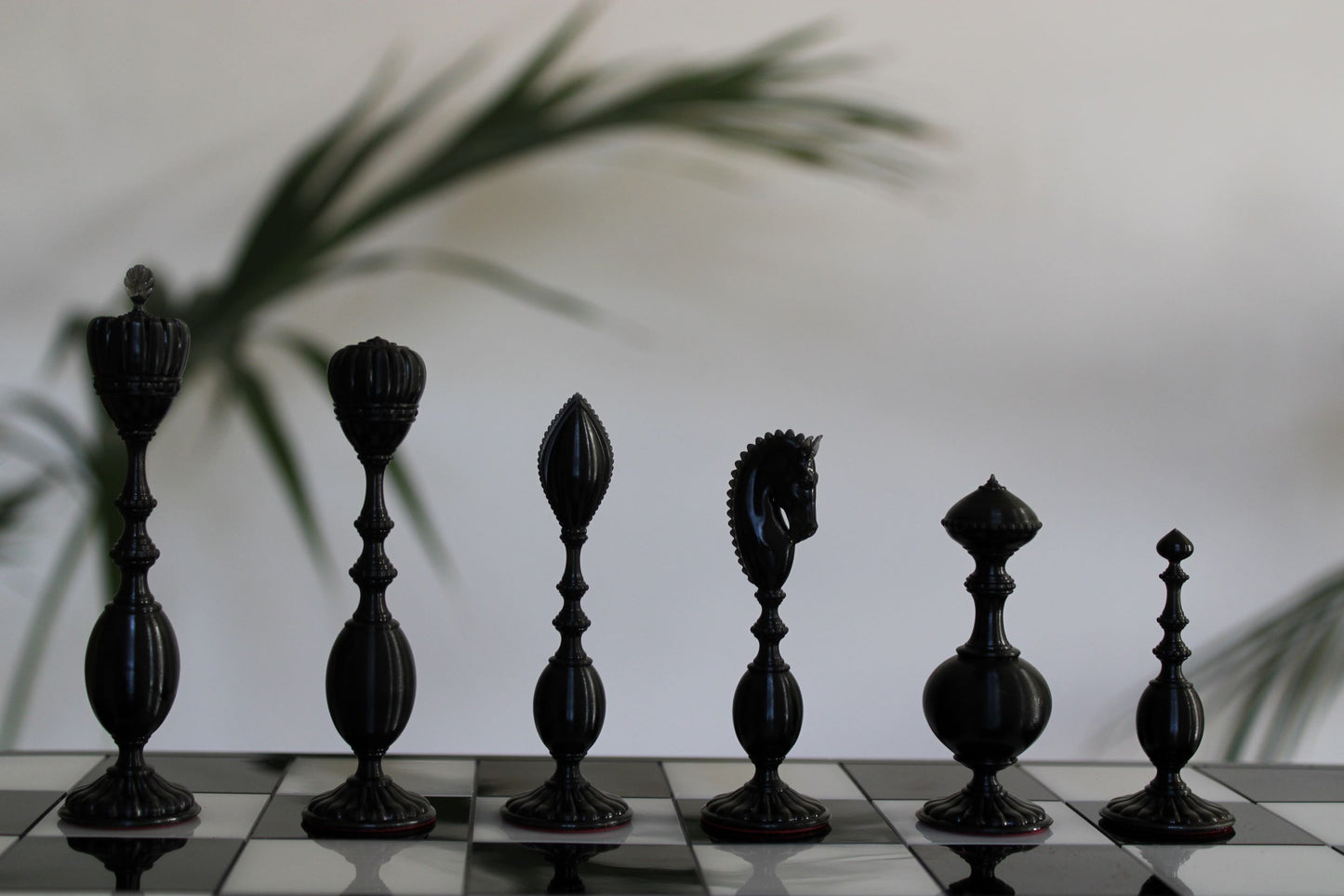 Pièces de jeu d'échecs Noir Collection Charme