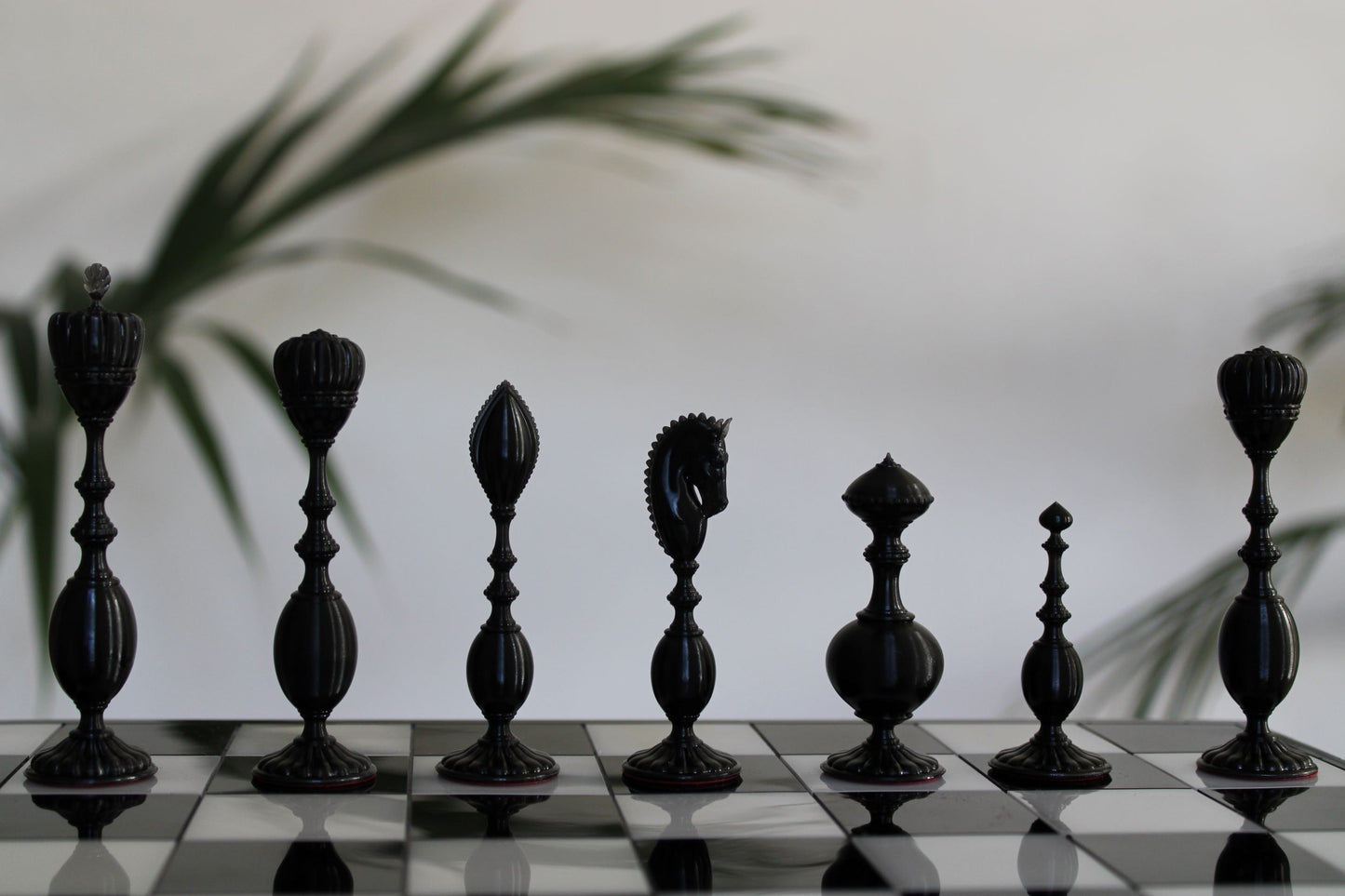 Pièces de jeu d'échecs Noir Collection Charme